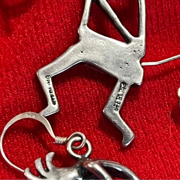 Sterling Silver Kokopelli Masha Earings and Sterling Kokopelli pendant - Picture 4 of 4